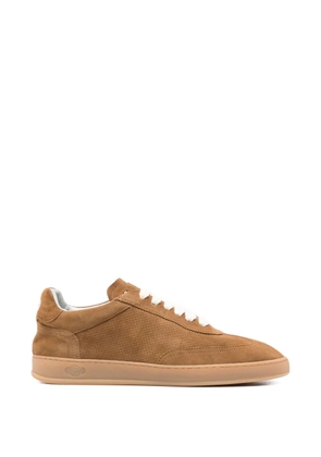 SOLDINI80 Akira perforated suede sneakers - Brown