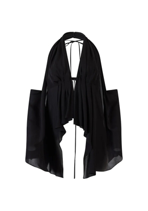 Rosie Assoulin ruffled halter top - Black