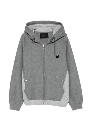 SONGZIO panther-embroidered hoodie - Grey