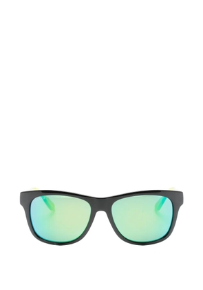 Gucci Pre-Owned 2010s rectangle stripe sunglasses - Black