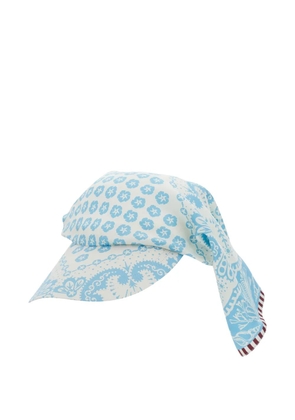 MANTERO 1902 floral paisley silk hat - White