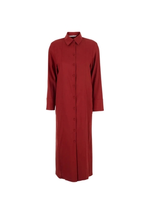 Max Mara buttoned long-sleeve dress - Red