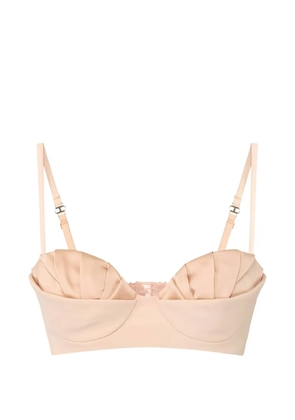 Elisabetta Franchi pleated bra - Neutrals