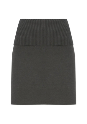 SAMSOE SAMSOE Saane ribbed trim skirt - Grey