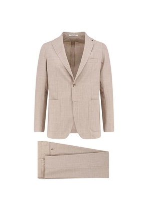 Tagliatore flower lapel pocket blazer - Neutrals