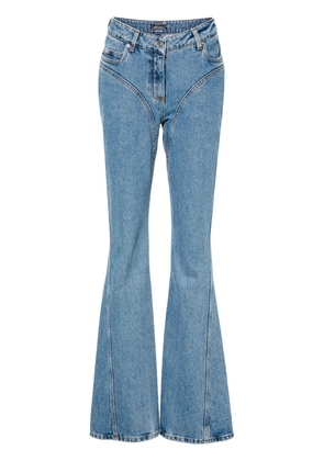 Mugler washed flared jeans - Blue