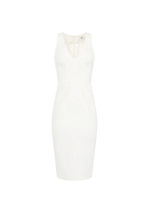 Elisabetta Franchi V-neck embroidered midi dress - Neutrals