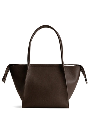 Yu Mei large Claudia zip-fastening leather tote bag - Brown
