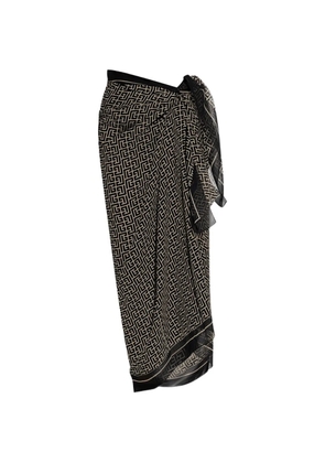Balmain patterned pareo - Black