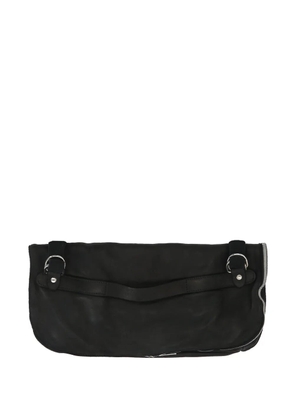Guidi leather shoulder bag - Black