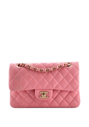 CHANEL Pre-Owned Classic Double Flap Bag Quilted Lambskin Small shoulder bag - Pink