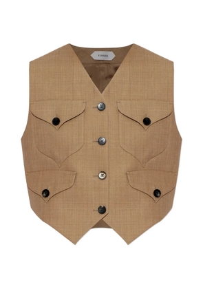 Versace wool waistcoat - Brown
