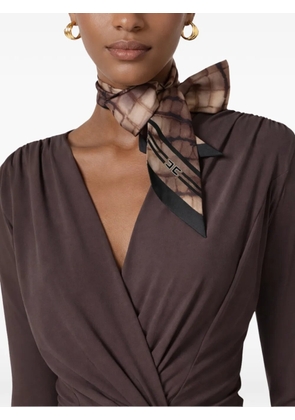 Elisabetta Franchi block print scarf - Neutrals