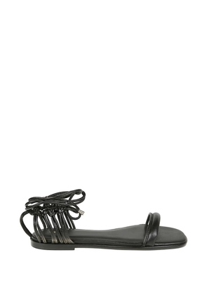 Patrizia Pepe Square Essential Fly leather sandals - Black