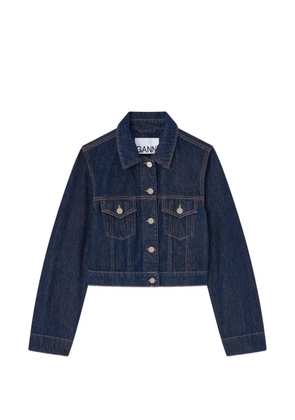 GANNI flap-pocket denim jacket - Blue