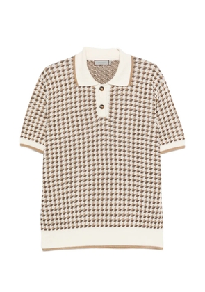 Canali patterned polo shirt - White