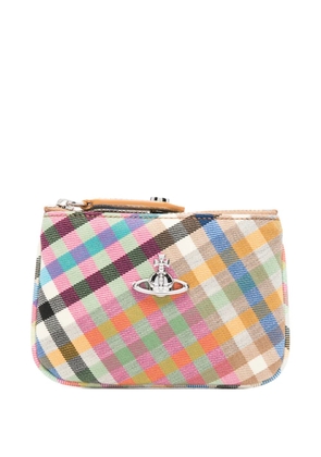 Vivienne Westwood checked Orb wallet - Neutrals