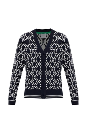 BOGNER Amber diamond-pattern cardigan - Blue