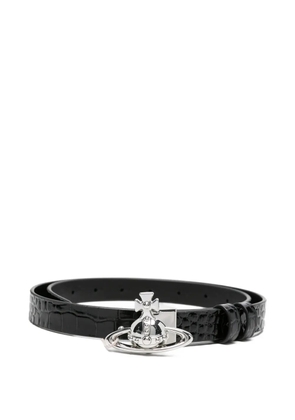 Vivienne Westwood crocodile-effect belt - Black
