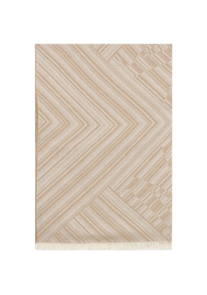 Max Mara fringed-hem striped scarf - Neutrals