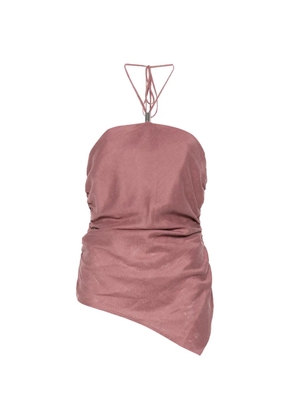Semicouture draped halterneck top - Pink