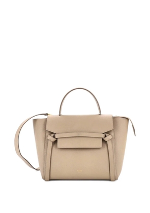 Celine Pre-Owned Belt Bag Textured Leather Micro satchel - Neutrals