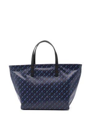 Gherardini meium patterned handle tote bag - Blue