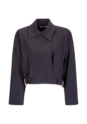 Sportmax belted cropped jacket - Blue