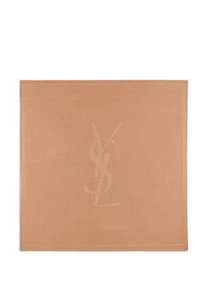 Saint Laurent Cassandre square scarf - Neutrals