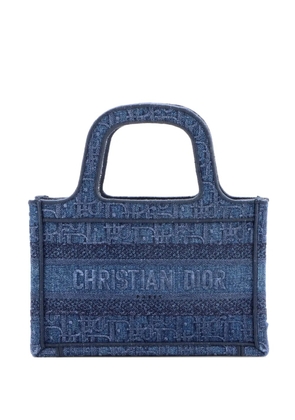 Christian Dior Pre-Owned Book Oblique Denim Mini tote bag - Blue