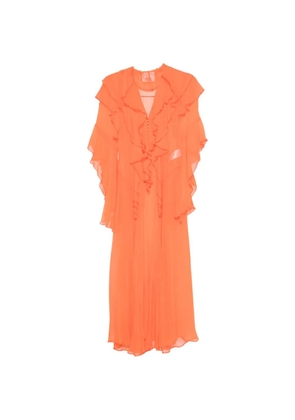 Erika Cavallini ruffled midi dress - Orange