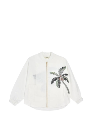 PSOPHIA palm-print zip jacket - White