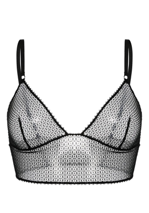Kiki de Montparnasse triangle-cup crochet bra - Black