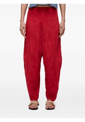 Osklen balloon wrinkle-effect trousers - Red