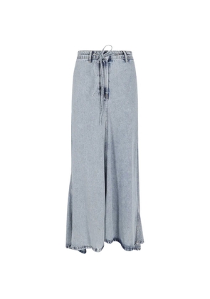 Semicouture drawstring maxi skirt - Blue