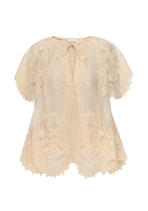 ZIMMERMANN Luna lace blouse - Neutrals