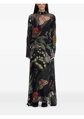 Osklen long-sleeved maxi dress - Black