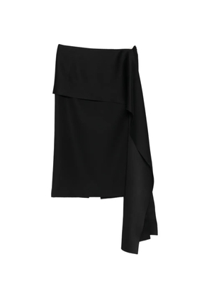 Carven asymmetric-draped midi skirt - Black