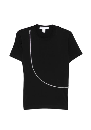 Comme Des Garçons Shirt zip knitted T-shirt - Black