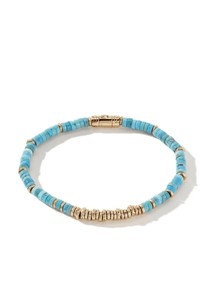 John Hardy 14kt yellow gold turquoise bracelet - Blue