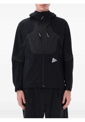 and Wander hooded zip-up jacket - Black