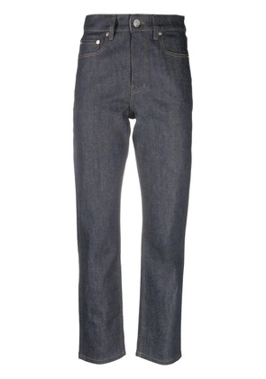 Maison Kitsuné straight-leg cropped jeans - Blue