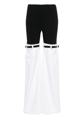 Coperni panelled flared trousers - Black