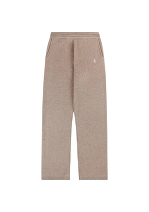 Sporty & Rich embroidered-logo knitted trousers - Neutrals