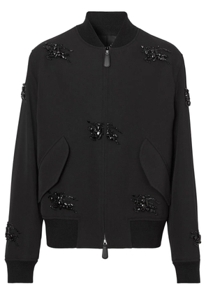 Burberry crystal-embellished Harrington jacket - Black