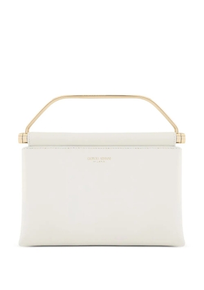Giorgio Armani leather tote bag - White