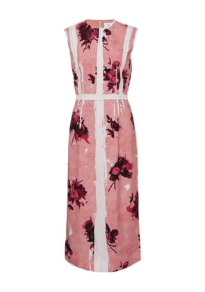 ERDEM floral sleeveless midi dress - Pink