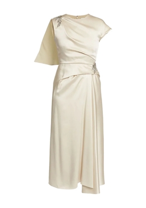 ERDEM draped embellished dress - Neutrals