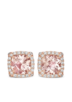 David Yurman 18kt rose gold Petite Chatelaine morganite and diamond stud earrings (5mm)