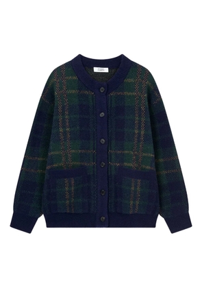 TOMBOY checkered crew-neck cardigan - Green